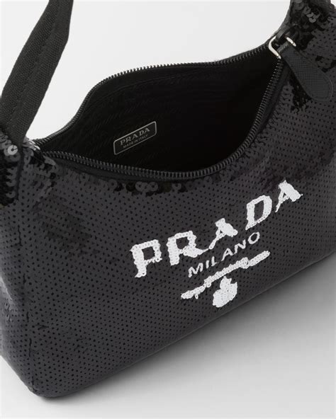 black sequin prada bag|prada sequin shoulder bag.